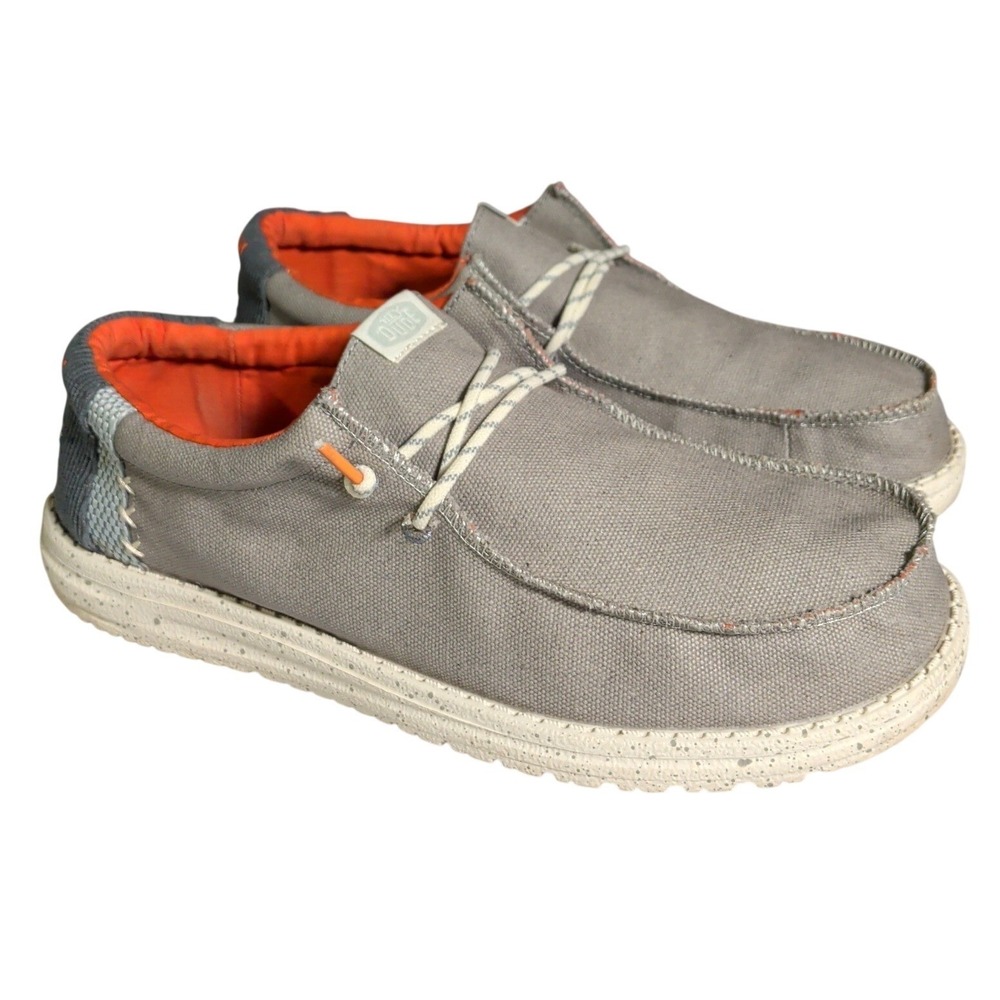 Hey Dude Wally Break Hey Day Mens Size 9 Grey Preppy Lightweight Comfort Travel